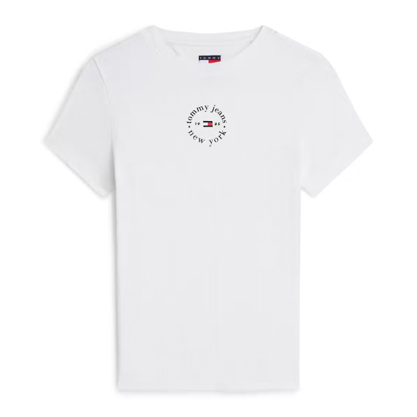 Tommy Hilfiger T-shirts hauts et polos Blanc - T-SHIRT CTEL SLIM ESSENTIALS LOGO2 - S - Ref 27 €